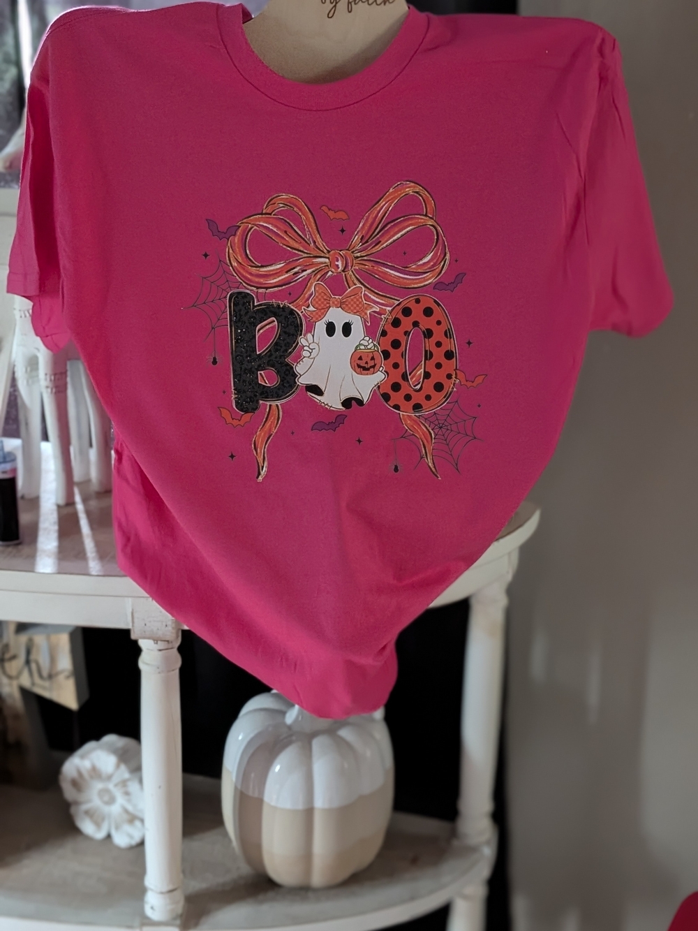 Hot Pink Halloween 'Boo' Graphic Tee - Brand: